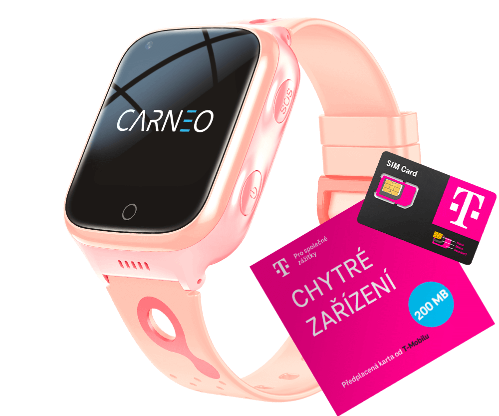 Carneo Guardkid+ 4G Platinum pink SIM CZ